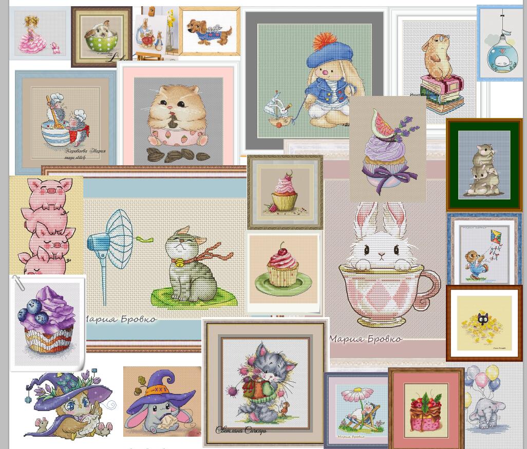 Lovely rabbit cross stitch kit cartoon girl design s..